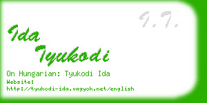 ida tyukodi business card